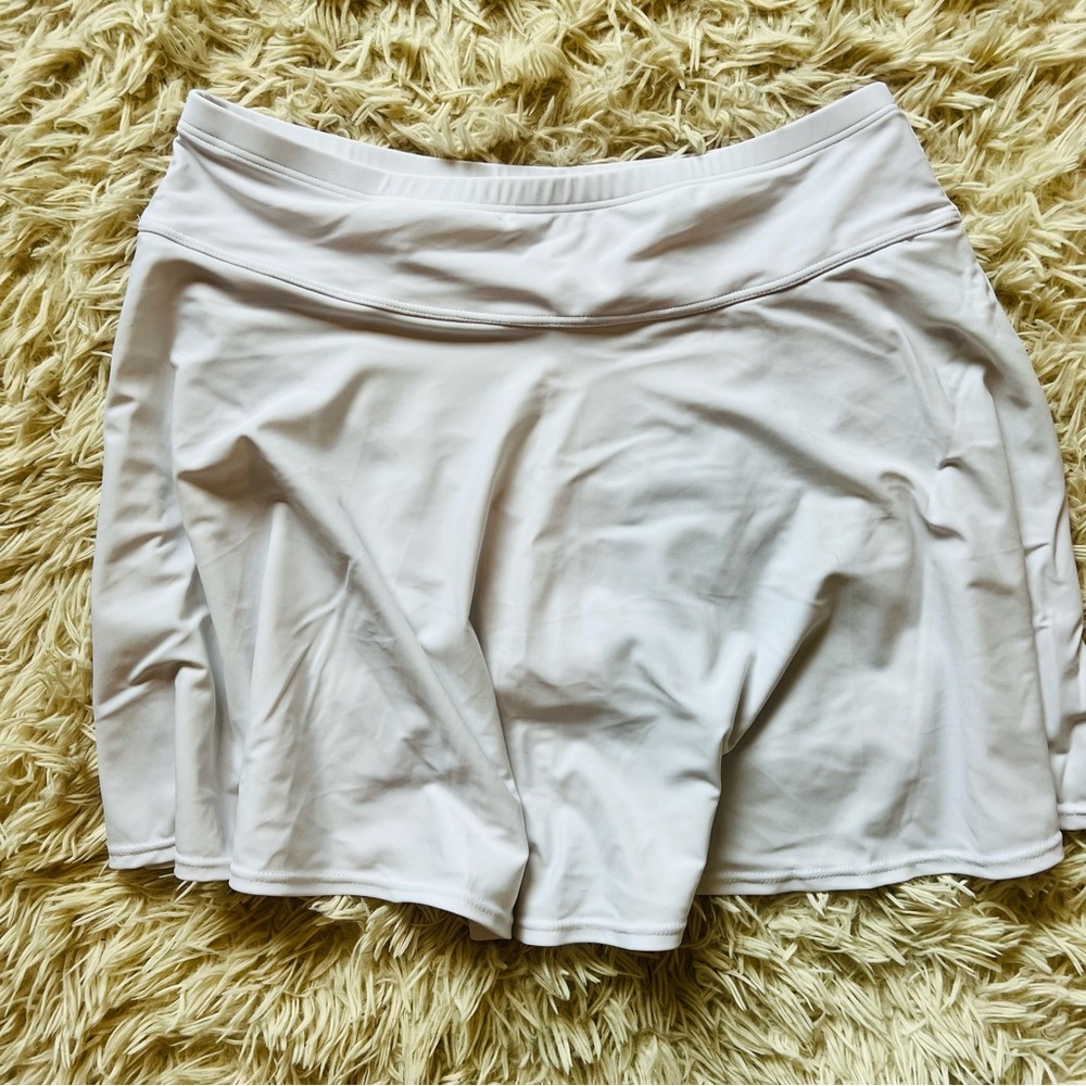 White Swimsuit Skirt Bottoms